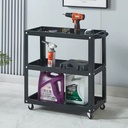 OVJ Art Studio Metal Utility Cart Black