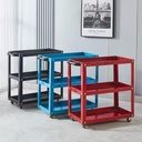OVJ Art Studio Metal Utility Cart Black
