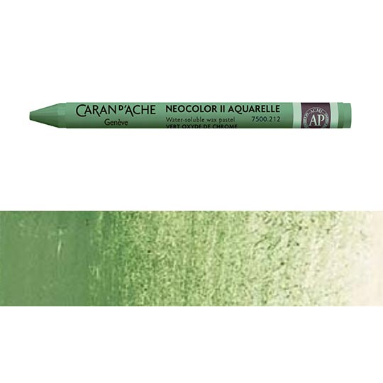 CARAN D'ACHE Neocolor II Water-Soluble Wax Pastel Chromium Oxide Green