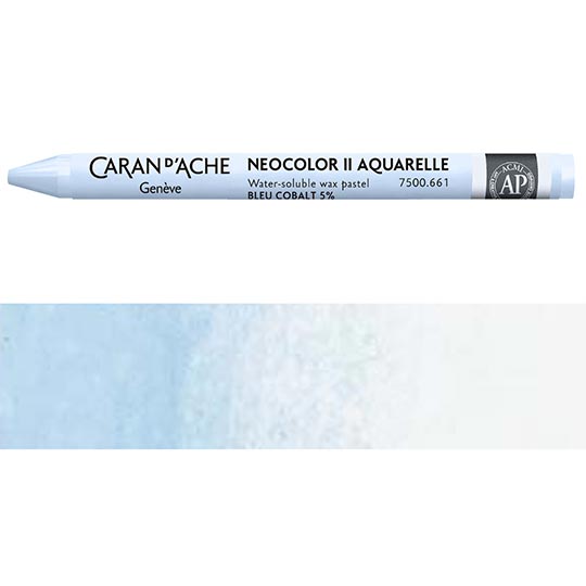 CARAN D'ACHE Neocolor II Water-Soluble Wax Pastel Cobalt Blue 5%