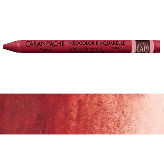 CARAN D'ACHE Neocolor II Water-Soluble Wax Pastel Crimson Alizarin Hue