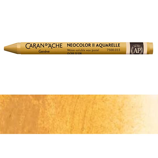 CARAN D'ACHE Neocolor II Water-Soluble Wax Pastel Golden Ochre