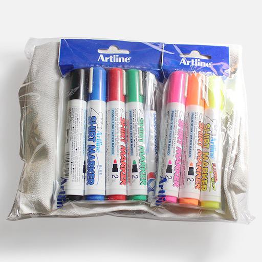 ARTLINE Create Your Own Design Tote Bag Value Set x 8 (Free Tote Bag Included)