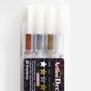 ARTLINE Decorite Bullet Marker Metallic Set A x 4