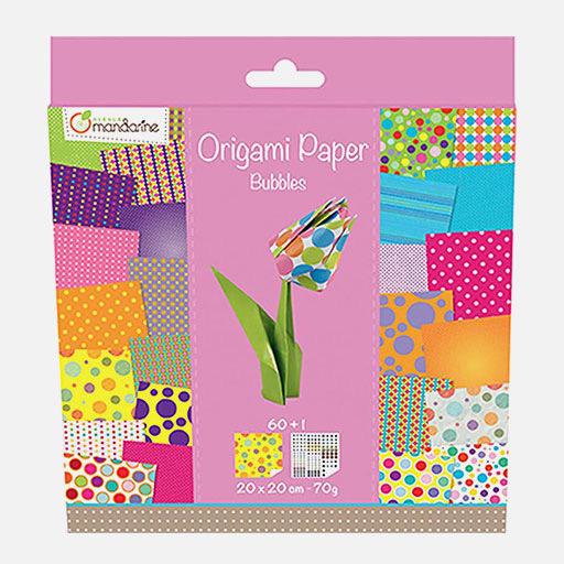 AVENUE MANDARINE Origami Paper Bubbles 70gsm 20cm x 20cm x 60