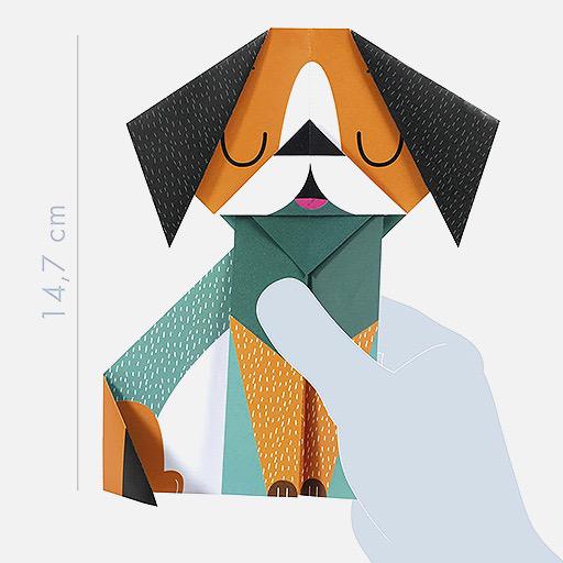 AVENUE MANDARINE Origami Paper Dog 70gsm 12cm x 12cm x 20