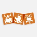 AVENUE MANDARINE Stencil x 6 Monsters