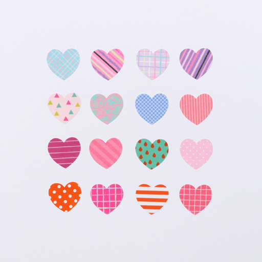 BANDE Washi Tape Heart Deux