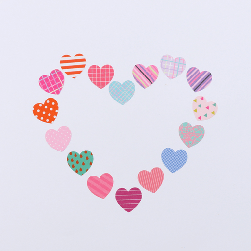 BANDE Washi Tape Heart Deux