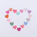 BANDE Washi Tape Heart Deux