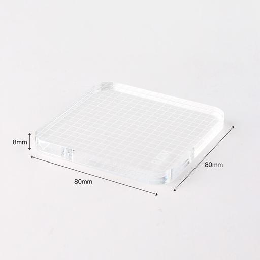 BGM Acrylic Grid Stamp Block Clear Large