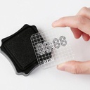 BGM Acrylic Grid Stamp Block Clear Large