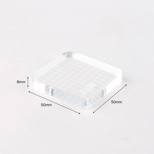 BGM Clear Acrylic Grid Stamp Block Small
