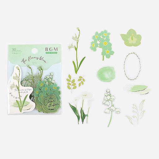 BGM Deco Sticker Decoration Green Blossom Flower