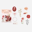 BGM Deco Sticker Decoration Red Blossom Flower