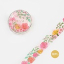 BGM Foil Washi Tape 15mm Garden Rose