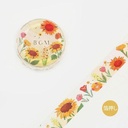 BGM Foil Washi Tape 15mm Garden Sunflower