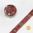 BGM Foil Washi Tape 15mm Red Hono