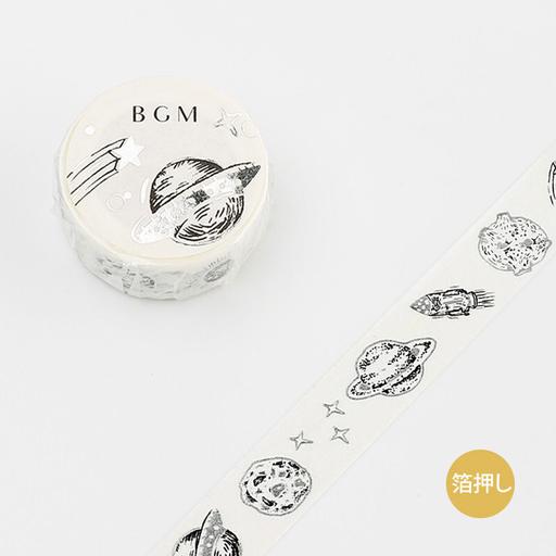 BGM Washi Tape 15mm Black Planet