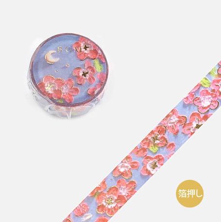 BGM Washi Tape 15mm Moon Flower