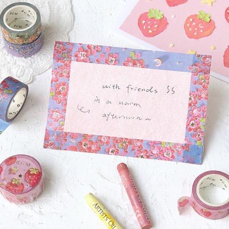 BGM Washi Tape 15mm Moon Flower