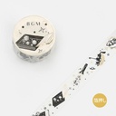 BGM Washi Tape 15mm White Noon Dream