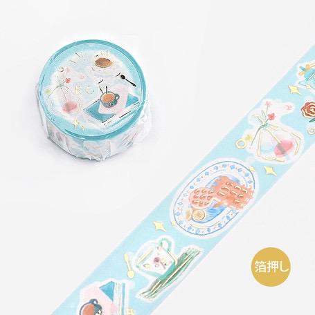 BGM Washi Tape 20mm Blue Sky Tea Time