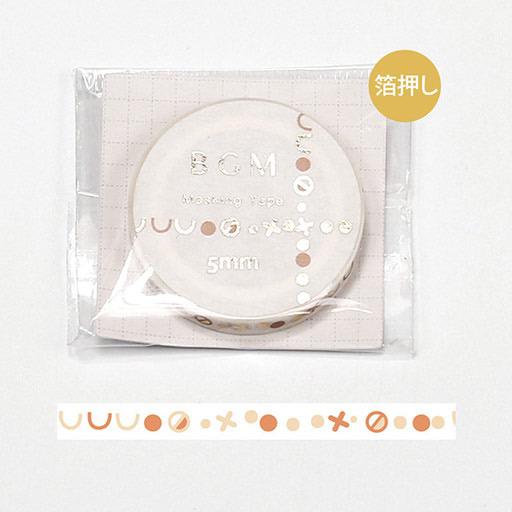 BGM Washi Tape Foil Stamping 5mm Gold