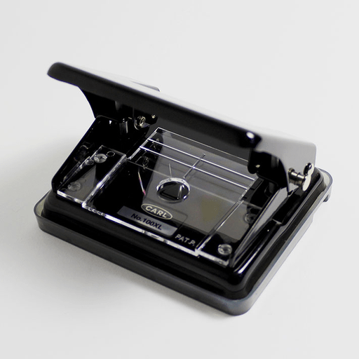 CARL 100XL 2-Hole Paper Punch Black