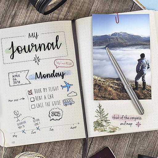 CLAIREFONTAINE Age Bag Thread-Bound Dot Bullet Journal 90gsm B5 x 96 Blue