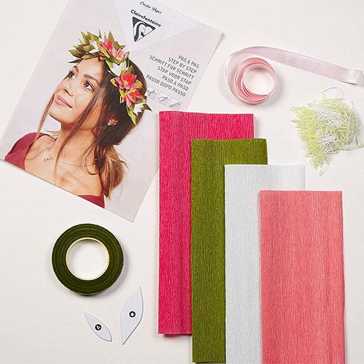 CLAIREFONTAINE Crepe Paper Flower Crown