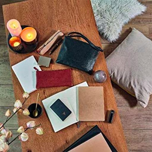 CLAIREFONTAINE Flying Spirit Round Leather Pen Case Beige