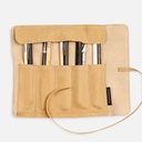 CLAIREFONTAINE Flying Spirit Round Leather Pencil Case Beige