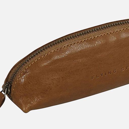 CLAIREFONTAINE Flying Spirit Triangular Pen Case Cognac