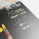 CLAIREFONTAINE Paint On Black Mix Media Paper Pad 250gsm A5 x 20