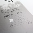 CLAIREFONTAINE Paint On Grey Mix Media Paper Pad 250gsm A3 x 30