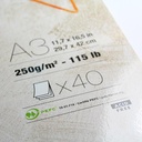 CLAIREFONTAINE Paint On White Mix Media Paper Pad 250gsm A3 x 40