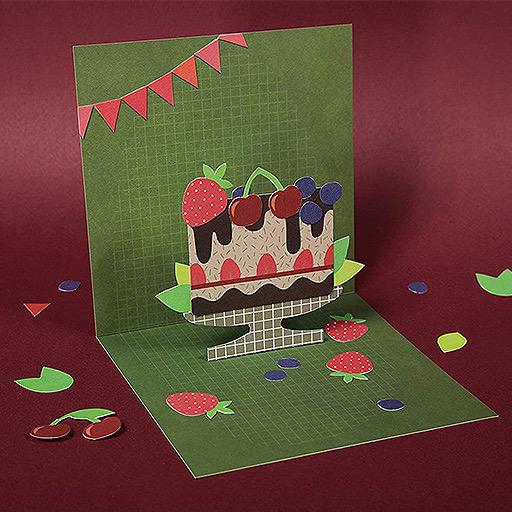 CLAIREFONTAINE Pop-Up Card Happy Birthday Set