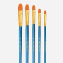 COLOR FACTORY Deluxe Taklon Filbert Brush Set x 5