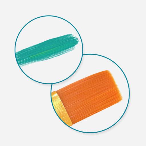 COLOR FACTORY Deluxe Taklon Flat Brush Set x 5