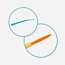 COLOR FACTORY Deluxe Taklon Liner Brush Set x 5