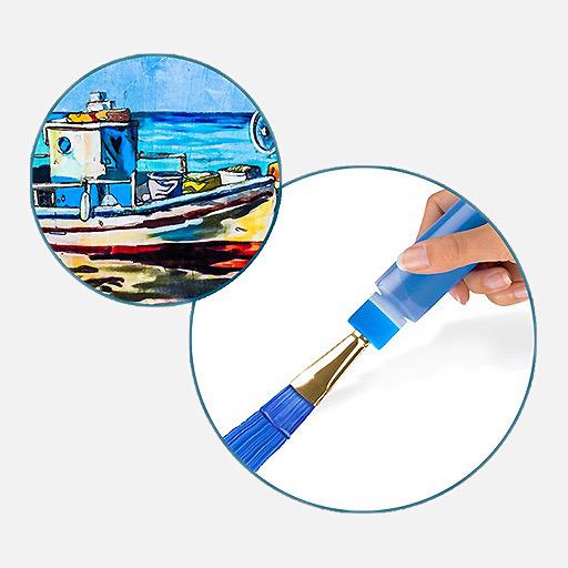 CRAFT MEDLEY Squeeze Plastic Applicator Bottle 60ml with #12 Nylon Brush