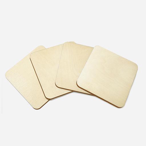 CRAFT MEDLEY Wood Coaster Square 9.5cm x 4