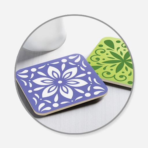 CRAFT MEDLEY Wood Coaster Square 9.5cm x 4