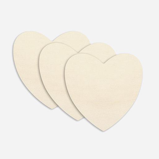 CRAFT MEDLEY Wood Cut Outs Heart x 3
