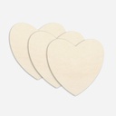 CRAFT MEDLEY Wood Cut Outs Heart x 3