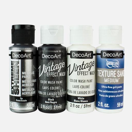 DECOART Designer Finishes 59ml Oxidized Tin Set x 4