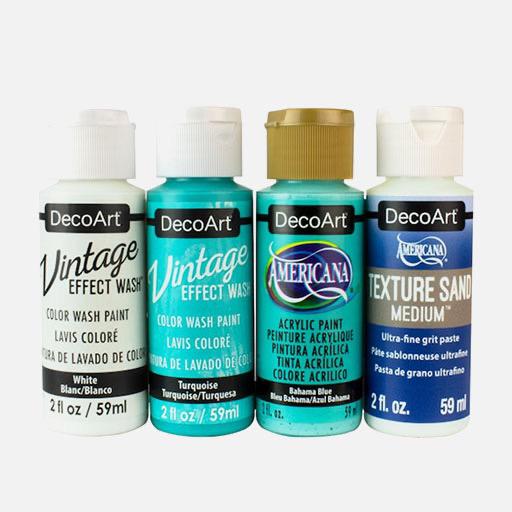 DECOART Designer Finishes 59ml Salt Wash Beach Set x 4