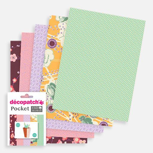 DECOPATCH Decoupage Paper 30cm x 40cm x 5 Collection 25