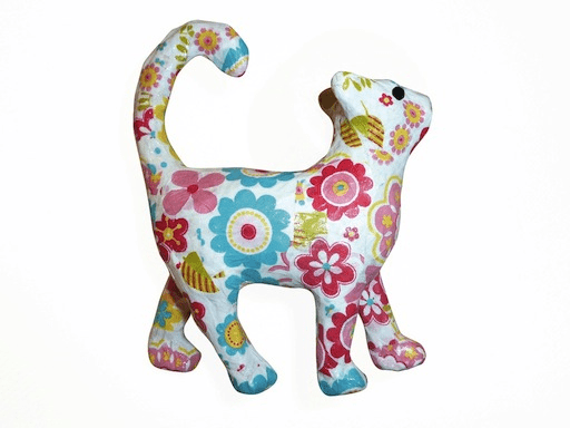 DECOPATCH Paper Mache Extra Small Walking Cat